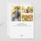 Moderne 4 Fotos Frohe und helle Weise Weihnachten (Rückseite)