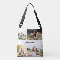 Moderne 4 Fotos Kollage Dog White