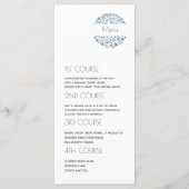 Moderne 4-Gang-Blumenhochzeit Menükarte (Vorderseite)