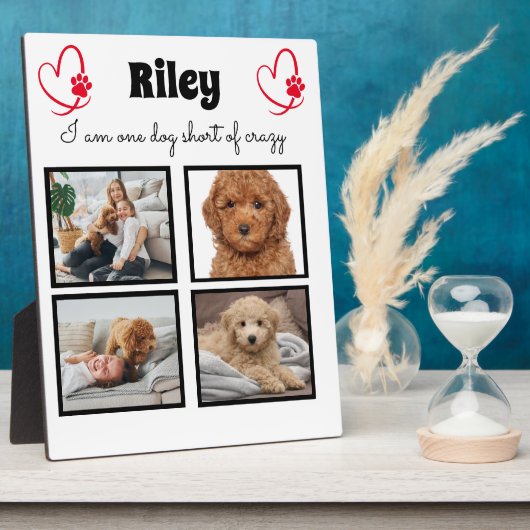 Moderne 4 Hunde Foto Collage Fotoplatte (Seite)