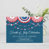 Moderne 4. Juli Fahne Jagd Einladung (Stehend Vorderseite)