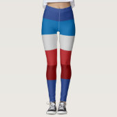 Moderne 4. Juli Retro Multicolor gestreift Leggings (Vorderseite)