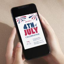 Moderne 4. Juli Rot-Weiß und Blau-Feier