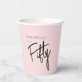 Moderne 50. 50. Geburtstagsparty Pappbecher