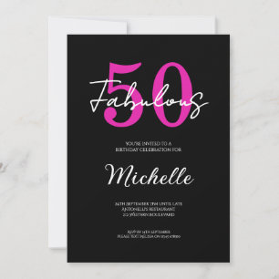 Moderne 50. Geburtstagsfeier 50 und Fabelhaft Part Einladung