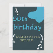 Moderne 50. Geburtstagsfeier Einladung (Rückseite)