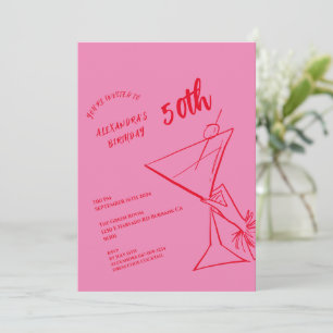 Moderne 50. Geburtstagsfeier Einladung