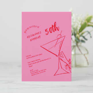 Moderne 50. Geburtstagsfeier Einladung