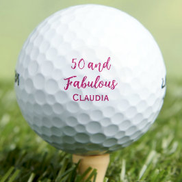 Moderne 50. Geburtstagsparty mit einfachen rosa Go Golfball