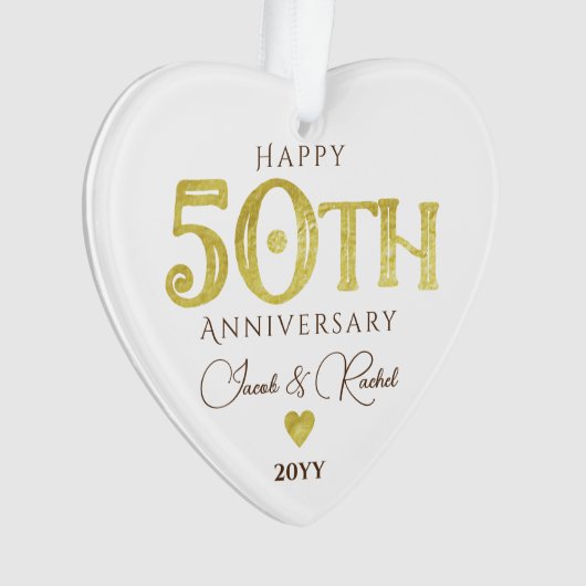 Moderne 50-jährige Jubiläumsfeier Ornament (Vorderseite)