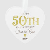 Moderne 50-jährige Jubiläumsfeier Ornament (Rückseite)