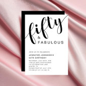 Moderne 50 und fabelhafte 50. Geburtstag Einladung