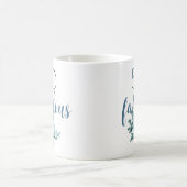 Moderne 50 und fabelhafte blaue Flora Wasserfarbe Kaffeetasse (Mittel)