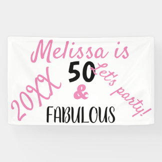 Moderne 50 und fabelhafte Geburtstagsparty im Text Banner