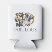 Moderne 50 und fabelhafte Goldblauer Typografie Dosenkühler (Rückseite)