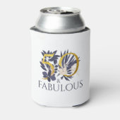 Moderne 50 und fabelhafte Goldblauer Typografie Dosenkühler (Kanne Rückseite)