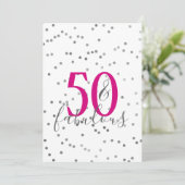 Moderne 50 und prachtvolle Einladungen zum Geburts (Stehend Vorderseite)