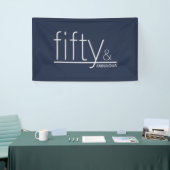Moderne 50er & FABULOUS Navy & Silver Birthday Ban Banner (Messeveranstaltung)