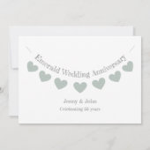 Moderne 55. Emerald Wedding Jubiläumsveranstaltung Einladung (Rückseite)