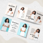 Moderne 5-Foto Abschluss Tri-Fold Einladung