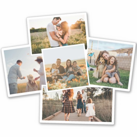 Moderne 5-Foto-Bilderkollektion Aufkleber (Vorderseite)