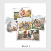 Moderne 5-Foto-Bilderkollektion Aufkleber (Blatt)