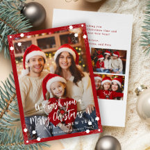 Moderne 5 Foto Collage Frohe Weihnachten