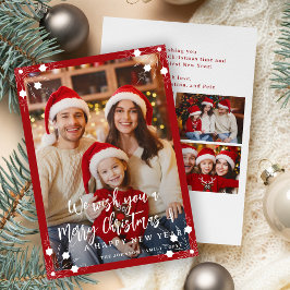 Moderne 5 Foto Collage Frohe Weihnachten