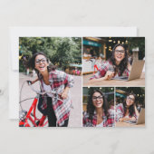 Moderne 5 Foto Collage Greenerity Graduation Party Einladung (Rückseite)