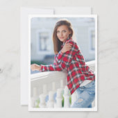 Moderne 5-Foto-Graduierungspartei Sleek Einladung (Rückseite)