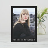 Moderne 5-Foto-Modell Actor QR Code Comp Card Einladung (Stehend Vorderseite)