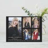 Moderne 5-Foto-Modell- und Actor-Comp-Karte Einladung (Stehend Vorderseite)