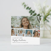 Moderne 5-Foto Strip Collage Einladung (Stehend Vorderseite)