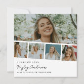 Moderne 5-Foto Strip Collage Einladung (Vorderseite)