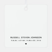 Moderne 5 Fotos Geburtsankündigung Ornament Aus Metall (Vorderseite)