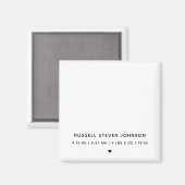 Moderne 5 Fotos zur Grid Birth Ankündigung Magnet (Vorderseite/Rückseite)