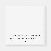 Moderne 5 Fotos zur Grid Birth Ankündigung Magnet (Vorne)