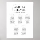 Moderne 5 Tische Begrüßungsdiagramm Poster (Vorne)