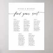 Moderne 5 Tische für Sitzplätze Poster (Vorne)