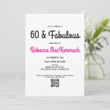 Moderne 60 & Fabelhafte BlackPink 60. Geburtstagsf