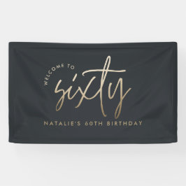Moderne 60. Geburtstag einfach, stilvoll und elega Banner
