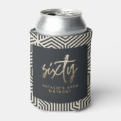 Moderne 60. Geburtstag einfach, stilvoll und elega Dosenkühler (Kanne Vorderseite)