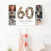 Moderne 60. Geburtstags-Fotocollage- Banner (Insitu)