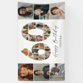 Moderne 60. Geburtstags-Fotocollage- Banner (Vertikal)