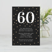 Moderne 60. Geburtstagsparty Einladung (Stehend Vorderseite)