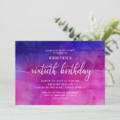 Moderne 60. Geburtstagsparty Einladung (Stehend Vorderseite)