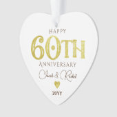 Moderne 60-jährige Jubiläumsfeier Ornament (Vorderseite)