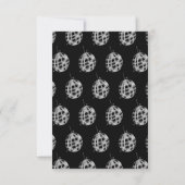 Moderne 60er Schrift fett schwarzer Disco-Glitter- Einladung (Rückseite)