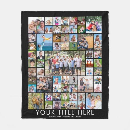 Moderne 61 Bild-Collage - Farbe des benutzerdefini Fleecedecke (Vorderseite)