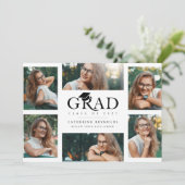 Moderne 6 Foto Abschluss Ankündigung (Stehend Vorderseite)